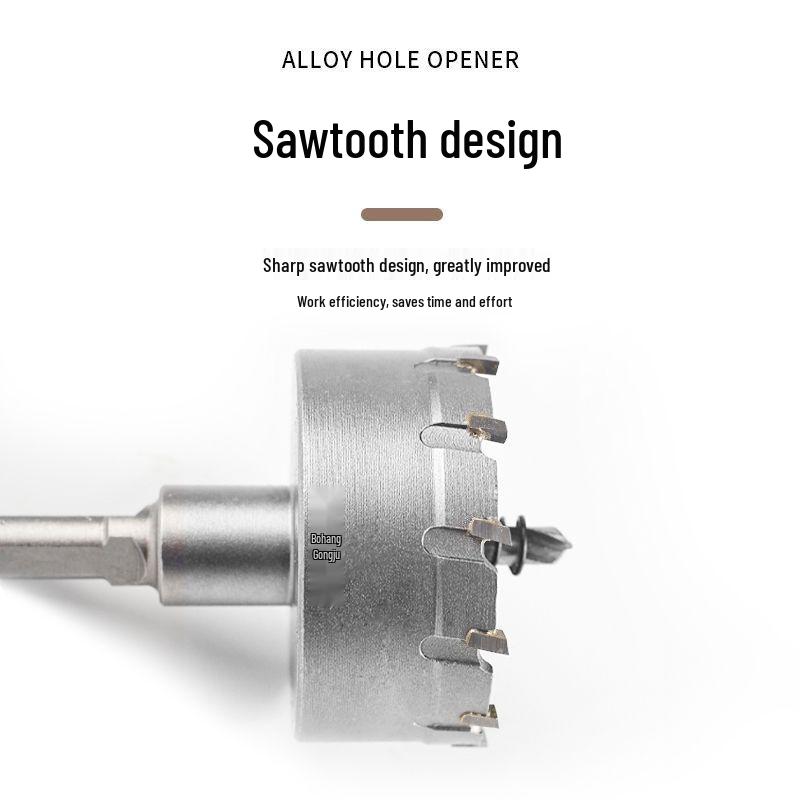 Aluminum Alloy & Stainless Steel Hole Saw for Calcium Silicate Board, Downlight, Gypsum, and Wood - 78mm Round Cutter.