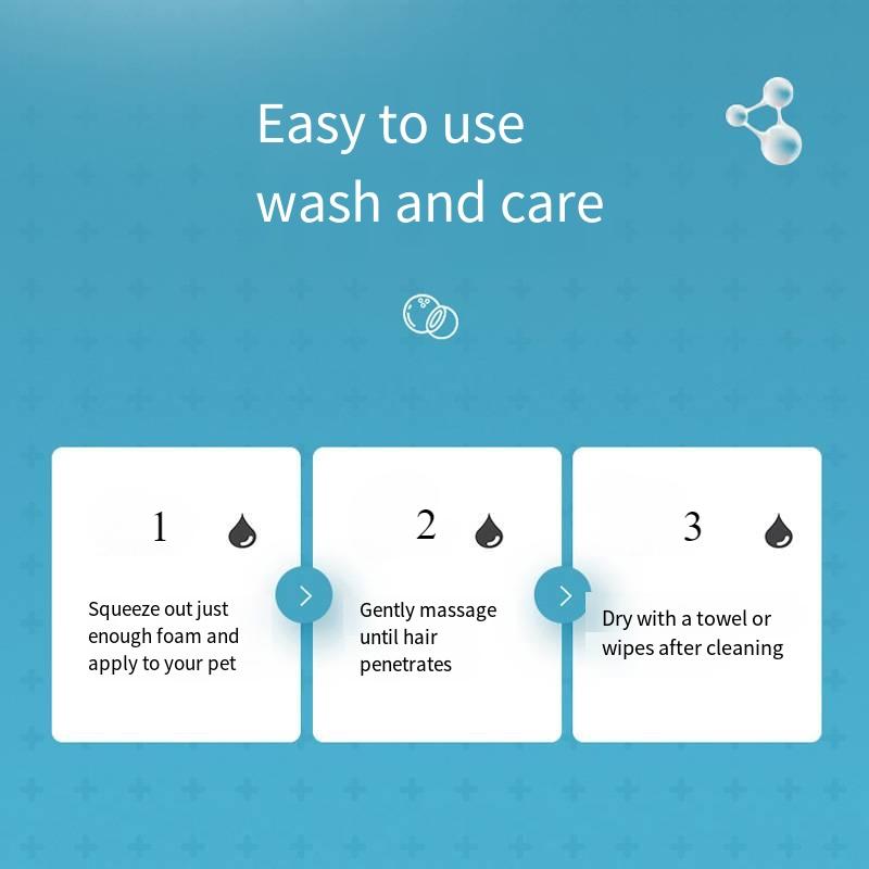 Haustier Trockenreinigungsshampoo Bakterizid Desodorierend Körperwäsche Katze Hund Anti Milben Reinigung Kätzchen Welpe Wasserloses Trockenreinigungsshampoo