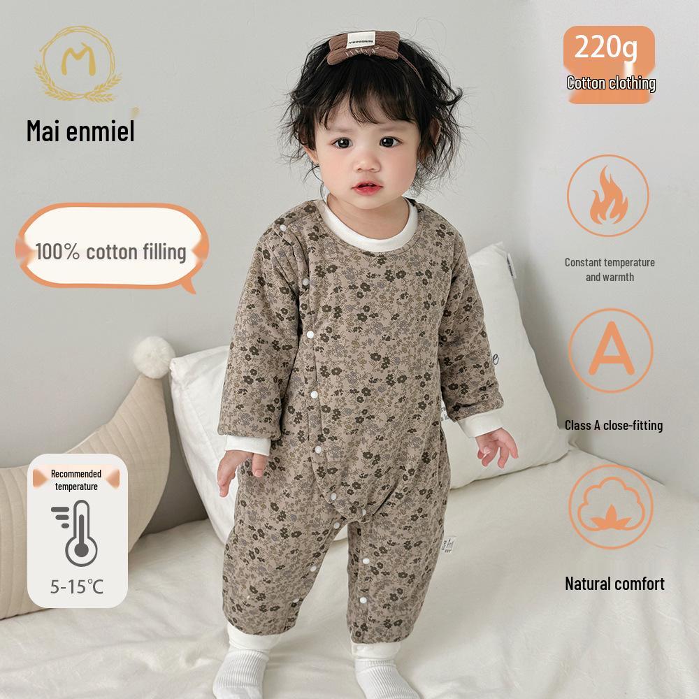 Mai Enmi'er 220g Cotton Baby Jumpsuit for Autumn/Winter - Warm Class A Newborn Romper