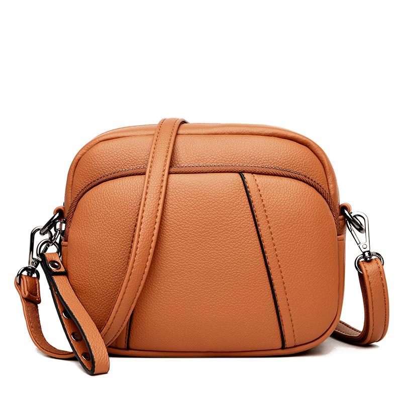 New Mini Mobile Phone Shoulder Bag Three Layer Crossbody Bag Korean Version Women's Small Bag Korean Version Round Bag