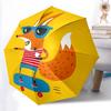 1pc Skateboarding Fox Cool Fox One Umbrella  a Plastic Hle, Compact  Stylish, with a Vibrant Cartoon Pattern, Perfect  Home, Travel