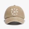 Vegvisir Vikingų spaudinio beisbolo kepuraitė Skalauta minkštas viršus Nusidėvėjusios džinsinės kepurės Reguliuojama laisvalaikio Tėčio kepurė Unisex moterims apsaugos nuo saulės kepurės