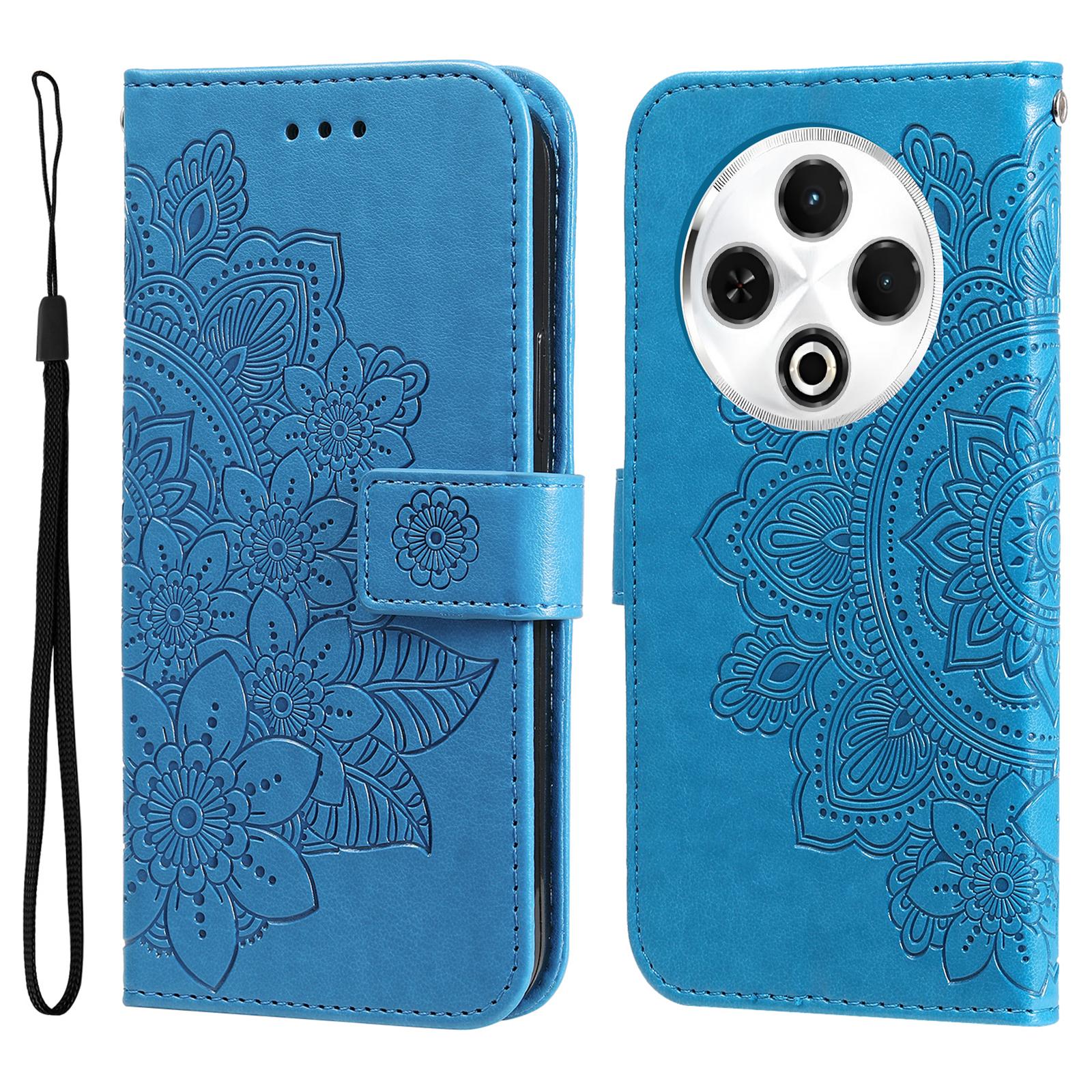 

For TECNO Spark 30 4G Case Floral Pattern PU Leather Wallet Stand Phone Cover B