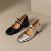 British College Style Elegant Temperament Thick Heel Single Shoes Summer Skirt Height Increase Thin Square Head Mary Jane Shoes