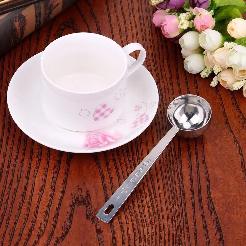 High-quality Stainless Steel Measuring Spoon Blending Thicken Coffee Scoop 5/10/15/20/30ML Powder Spoon Coffee