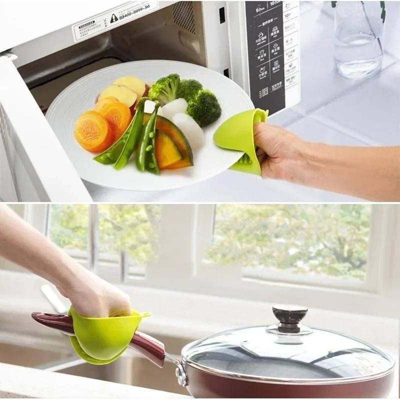 2Pcs Oven Gloves Silicone Heat Resistant Cooking Pinch Mitts Potholder For Kitchen Cooking & Baking