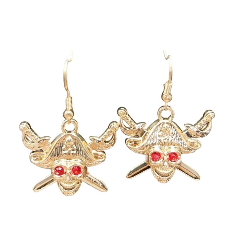 Причудливые серьги-подвески с мультяшной тыквой-летучей мышью, легкий сплав, для костюма на Хэллоуин