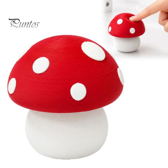 Button Fidget Toy 3D Printed Mushroom Clicker Toy, for Stress Relief, Mini Finger Backpack Decoration Reliever