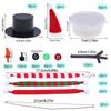 DIY Christmas Snowman Kit Carrot Noses Tiny Buttons Mini Black Red Magician Hats Trigeminal Hand Air Dry Clay Modeling Crafts