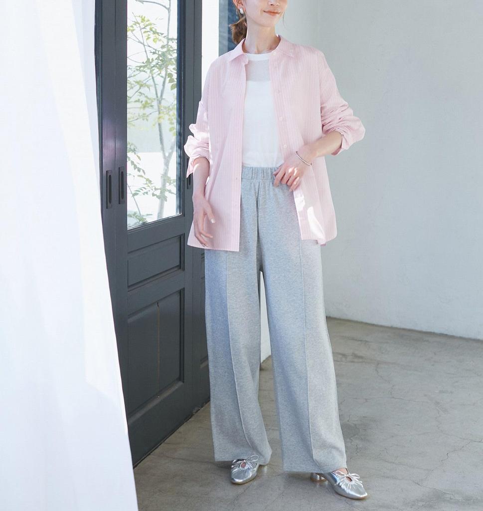 ROPE PICNIC Pollen Regular Pink Guard/Wrinkle-Resistant Shirt, Women's, (63)