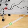 1pc 3meters/118.11in Floor Cord Cover Self-Adhesive Power Extension Wiring Duct Cable Protector Home Outdoor Wire Organizer
