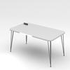 Center Table Kr Black Wire Leg Silver White