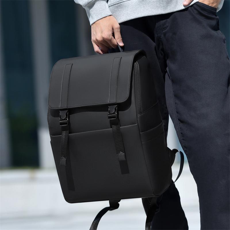 Unisex Laptop Backpack Waterproof Casual Daypack with Flap and Buckle Closure