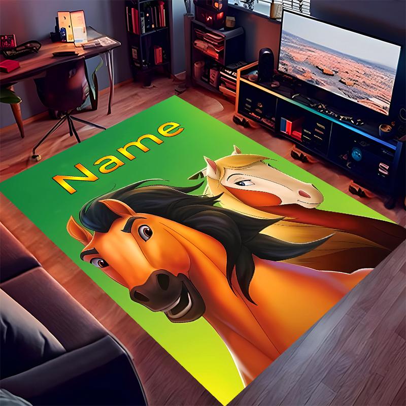 Custom personalization Spirit Riding Free Print Area Rug - Soft, Washable Non-Slip Indoor Mat,Living Room,Home&Office Decorative Rug
