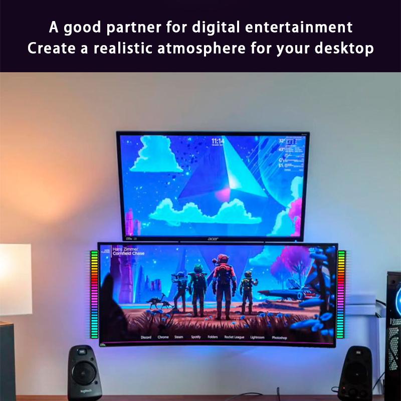 

RGB лампа, светодиодные ленты, звукосниматель, лампа управления звуком, окружающий свет, умное приложение, управление музыкальным ритмом для игрового рабочего стола