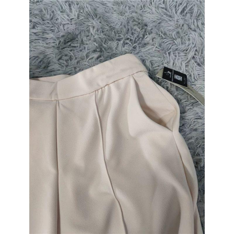 Gas Field High Waist Drooping Loose Suit Ruched Culottes