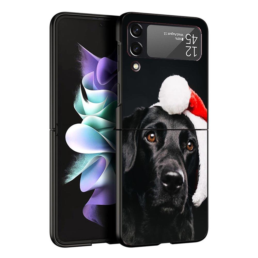 

Labrador Retriever Dog Phone Case For Samsung Z Flip 6 5 4 3 Galaxy ZFlip6 5G Flip5 Flip4 Black Hard Camera Protective Cover Galaxy ZFlip 6