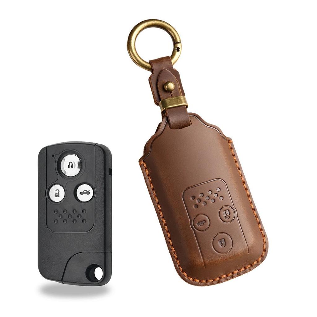[Honda] Car Key Cover keychain Cowhide Handmade Suitable for Fit Civic Accord Pilot CRV HRV Odyssey5