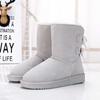 New 100% Natural Fur Shoes Women Classic Waterproof Genuine Cowhide Leather Snow Boots Women Boots Warm Winter Boots Women Shoes