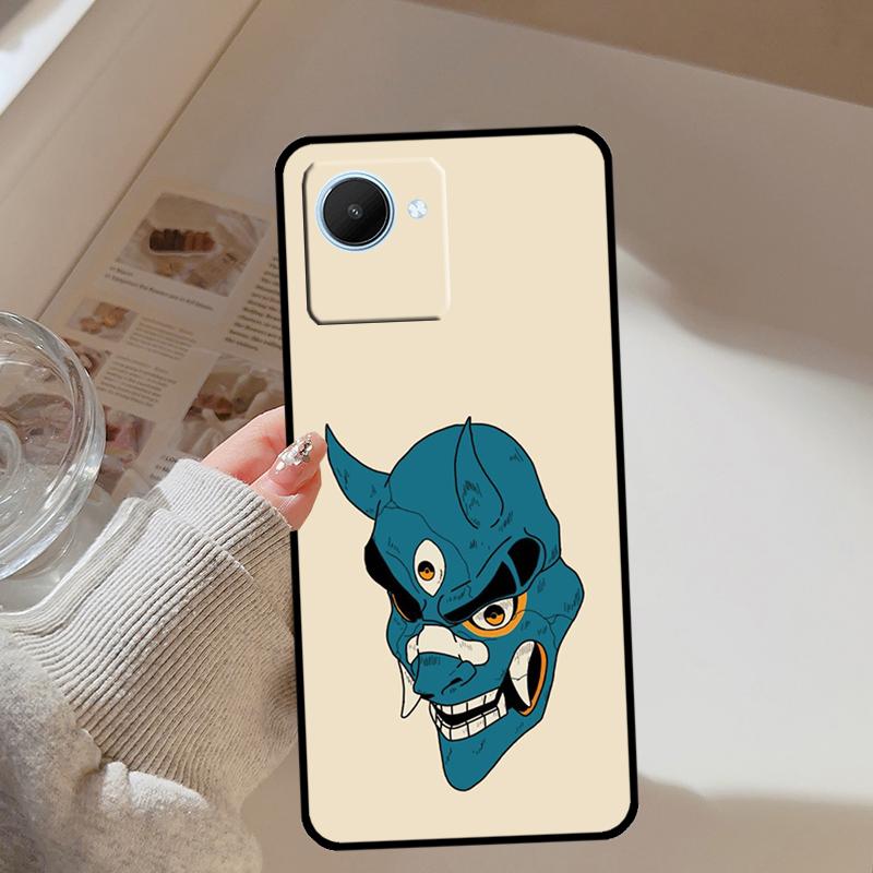 

Japanese Oni Hannya Demon Mask For Realme 13 12 10 11 14 Pro Plus GT 6T 6 5 GT7 Pro C61 C55 C53 C51 C21Y C25S C75 C67 Case Realme C21Y C25Y