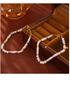French Elegance Mother-of-Pearl Bead Titanium Steel Necklace & Bracelet Set – Women's Versatile Niche Design Jewelry, INS Style