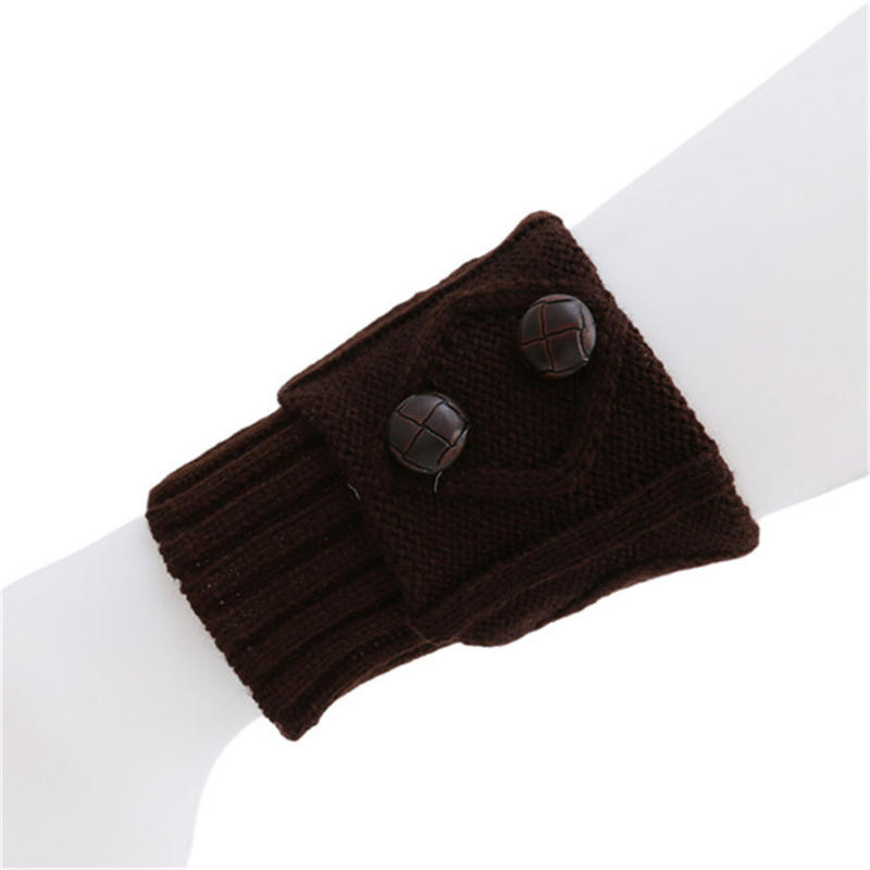 Women Winter Leg Warmers Lolita Sweet Girl Buttons Crochet Short Leg Warmers for Boot Lady Boot Knee High Boots