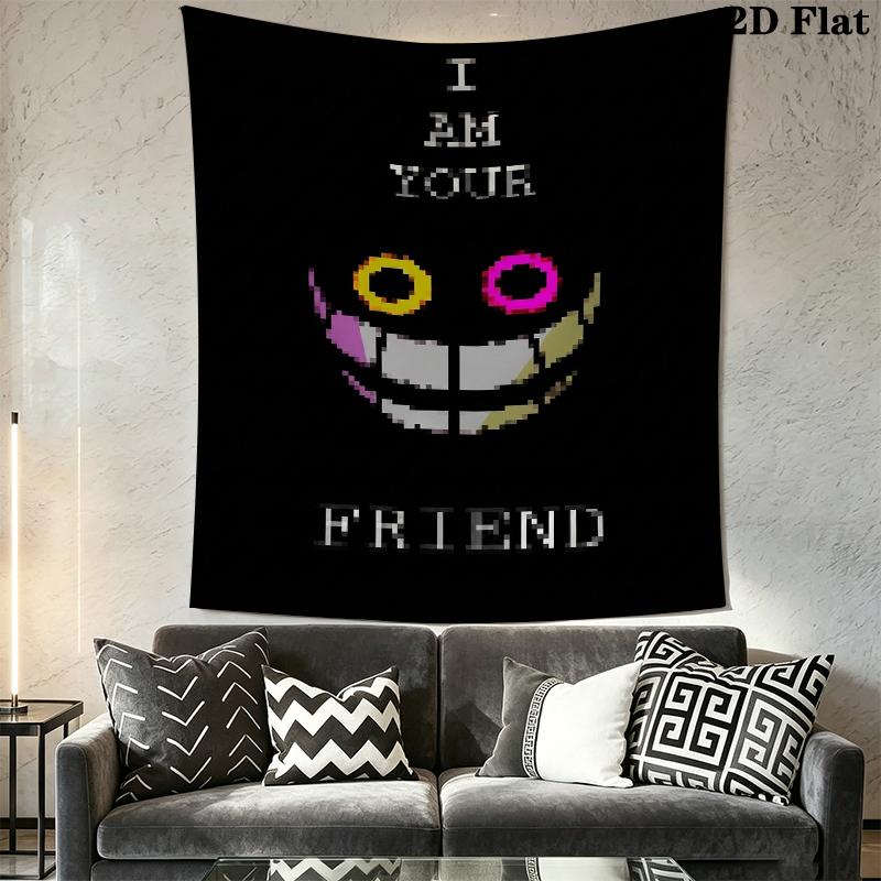 Deltarune Wall Tapestry Aesthetic Wall Hanging Printed Fabric Blanket Decorative Tapestries for Bedroom Living Room Home Decor