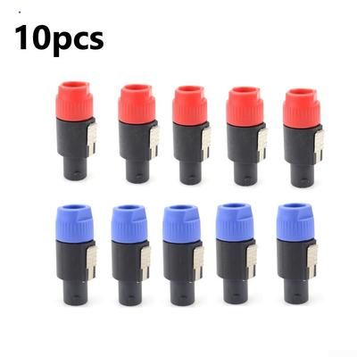Connector 10PCS 4 Pin 69X30X26mm ABS Shell Blue/red