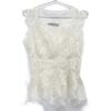 Ermanno Scervino White Cashmere Silk Blend Lace Cardigan and Sleeveless Ensemble Set Tops 38 whiteUsed
