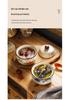 Chinese Retro Ceramic Single-Serve Stew and Soup Pot with Lid
