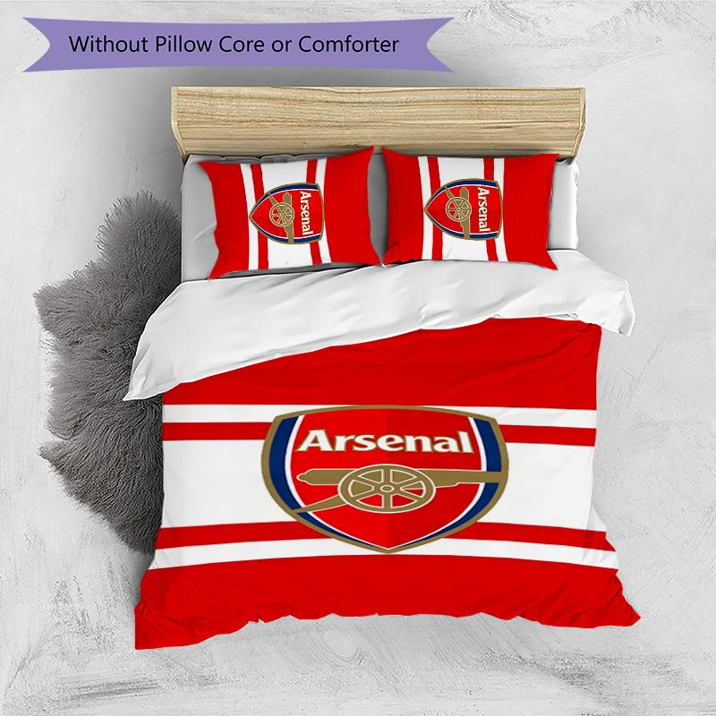 3pcs A-Arsenal2 Design Cover Set - HD Printed Bedding with 1 Cover and 2 Pillowcases - Perfect for Home and Dorm Decor