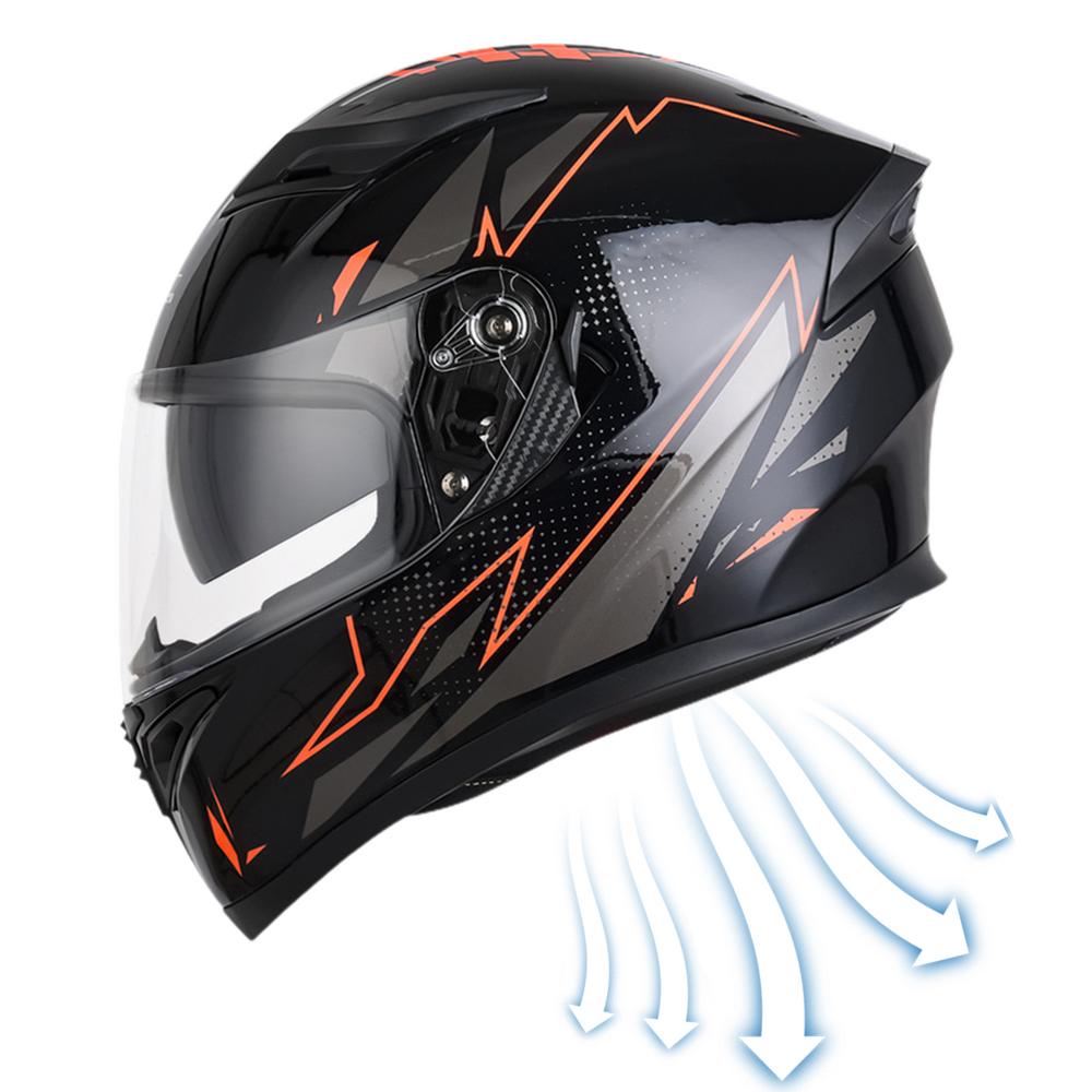Visor Motorcycle Hat Full Face Visor Motocross Hat With Extra Clear Visor For Cycling For Adults