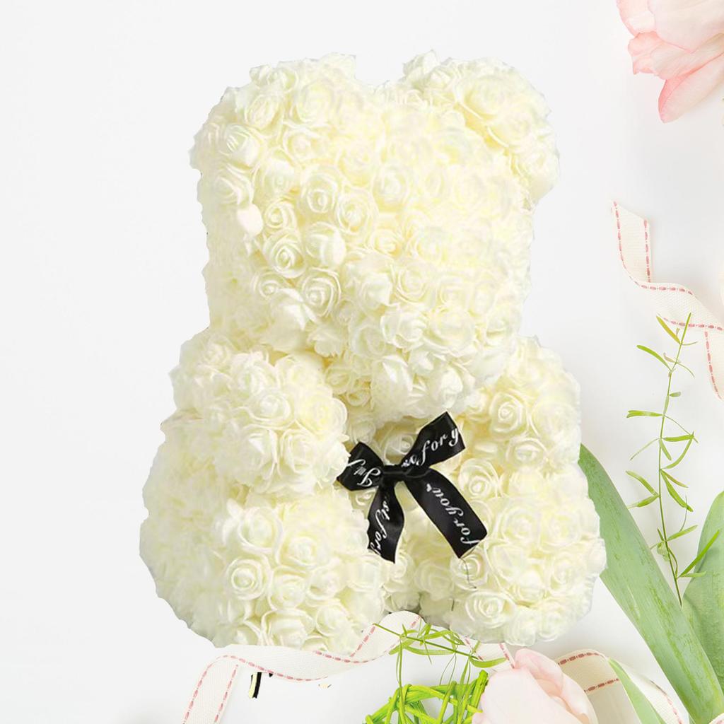 Ursuleț din Trandafiri Conservați: Festivalul Qixi, Cadou de Ziua Îndrăgostiților și de Ziua Mamei, Buchet de Flori pentru Prietenă, Ornament de Ziua de Naștere.