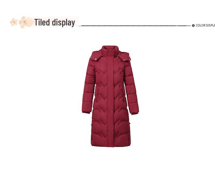 Thickened Plus Size Cotton Jacket: Slimming Knee-Length for Middle-Aged & Elderly Women