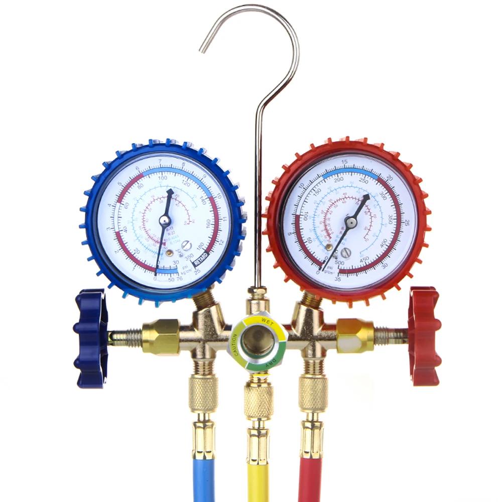 Refrigerant Air Conditioning Tools AC Diagnostic Manifold Gauge Set Hose Hook Kit For Refrigerant Testing R22 R134A R404A