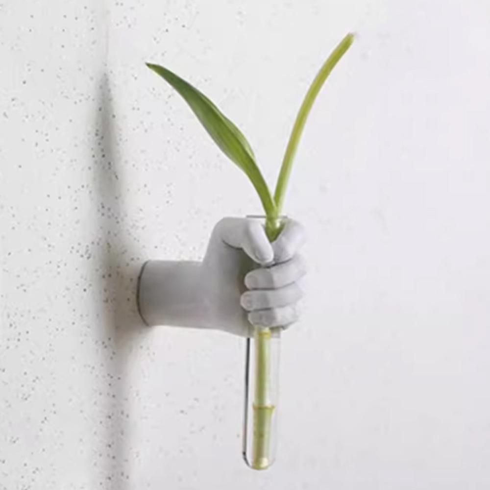 Wall Mounted Simulations Hand Flower Vase Art Wall Sculpture Hand Vase  Home