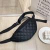 Women's Crossbody Waist Bag - Diamond Pattern, Single Shoulder or Chest Bag