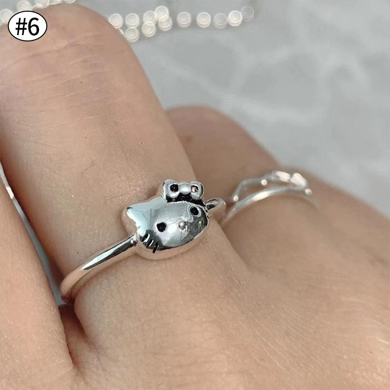 Adorable Hello Kitty Hanging Pendant Animation Design Animation Necklace/Bracelet/Ring Jewelry Accessoriess Festival Presents for Women Girls