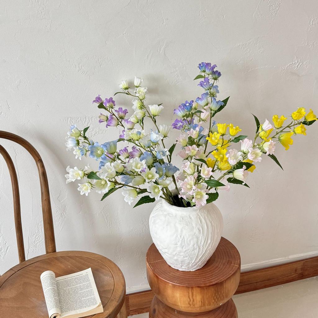Fake Flowers Bouquet Bendable Silk Fake Flowers Vase Arrangement Flowers Realistic For Photography Props Home Decoration Office