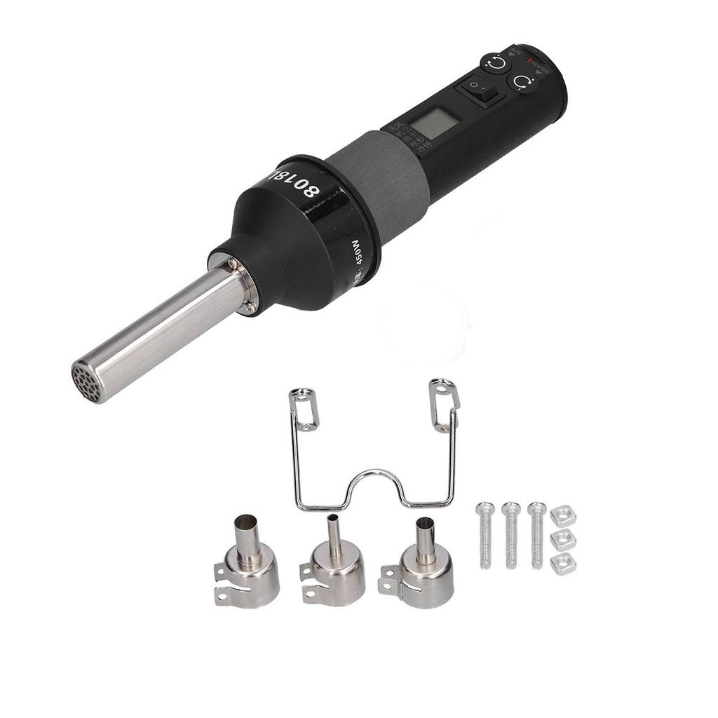 Hot Air Gun Portable 8018LCD 450W Soldering Welding Rework Station Adjustable Temperature Controlled Heat Guns for Welding
