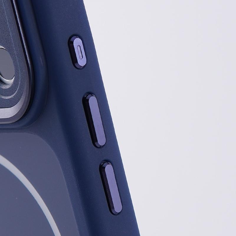 Matte Solid Color PC+Silicone Magnetic for Original Magsafe Case For iPhone 17Pro 16Pro 17Pro Max Touch Camera Button Back Cover