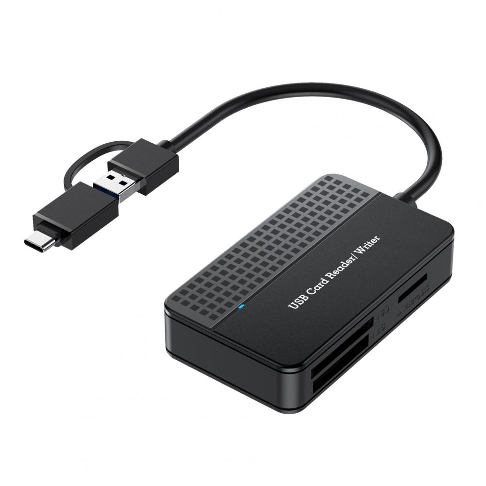 USB 3.0 Type C Multi 4 in 1 Camera Card Reader Memory Smart Card Reader Supports SD TF CF MS Flash Card Adapter Laptop
