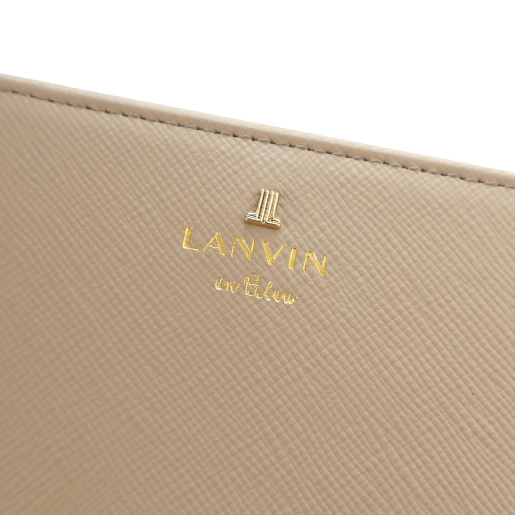 Lanvin en Bleu Luxembourg Long Wallet with Round Gray Size with Branded Shopper Gift Wrapping Available to our Zipper, Beige, 45, Bag, (Exclusive