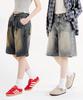 ULIFEZIP [2Pack] With Women Carpenter Bermuda Denim Pants 3 Colors [Ulzd_9803] (A Type)