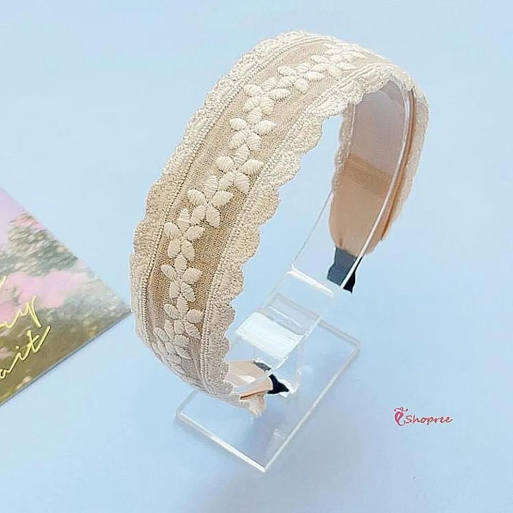 Headband Kids Girls Lace Girl Child Kids Wide fgh336 ivory