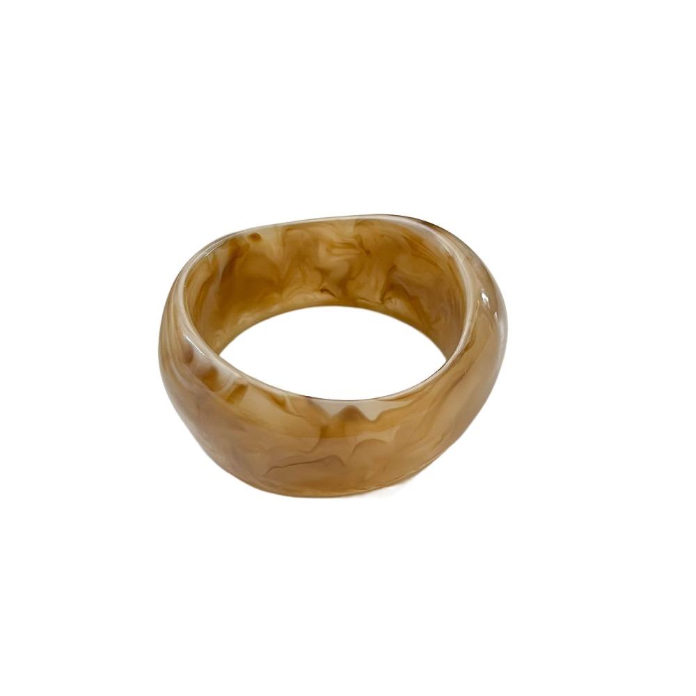 Bohemian Translucent Acrylic Bangle Europe American Style Smudged Hand Ring  Women