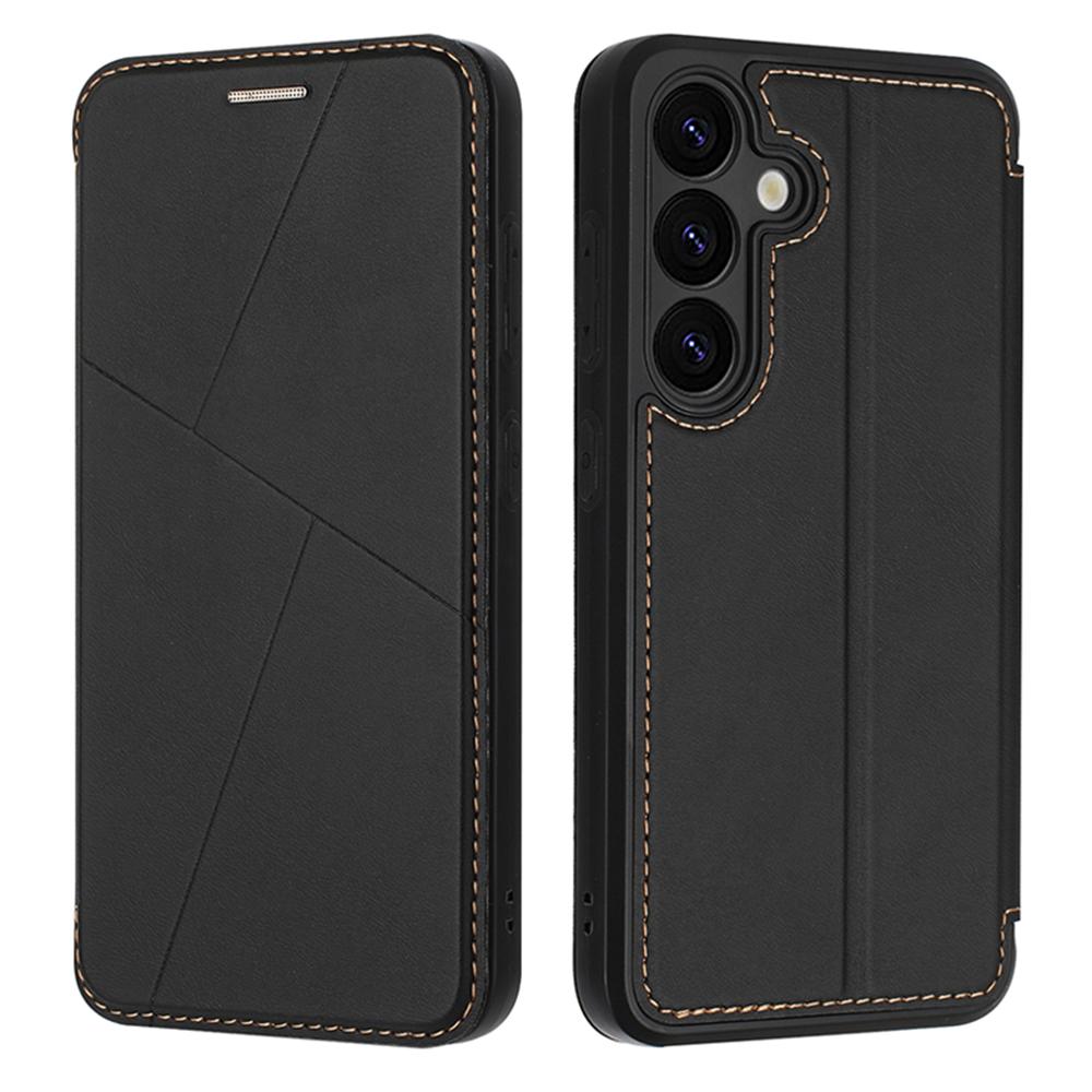 

For Samsung Galaxy S25 Case Magnetic Closure Card Slot Leather Flip Phone Cover A