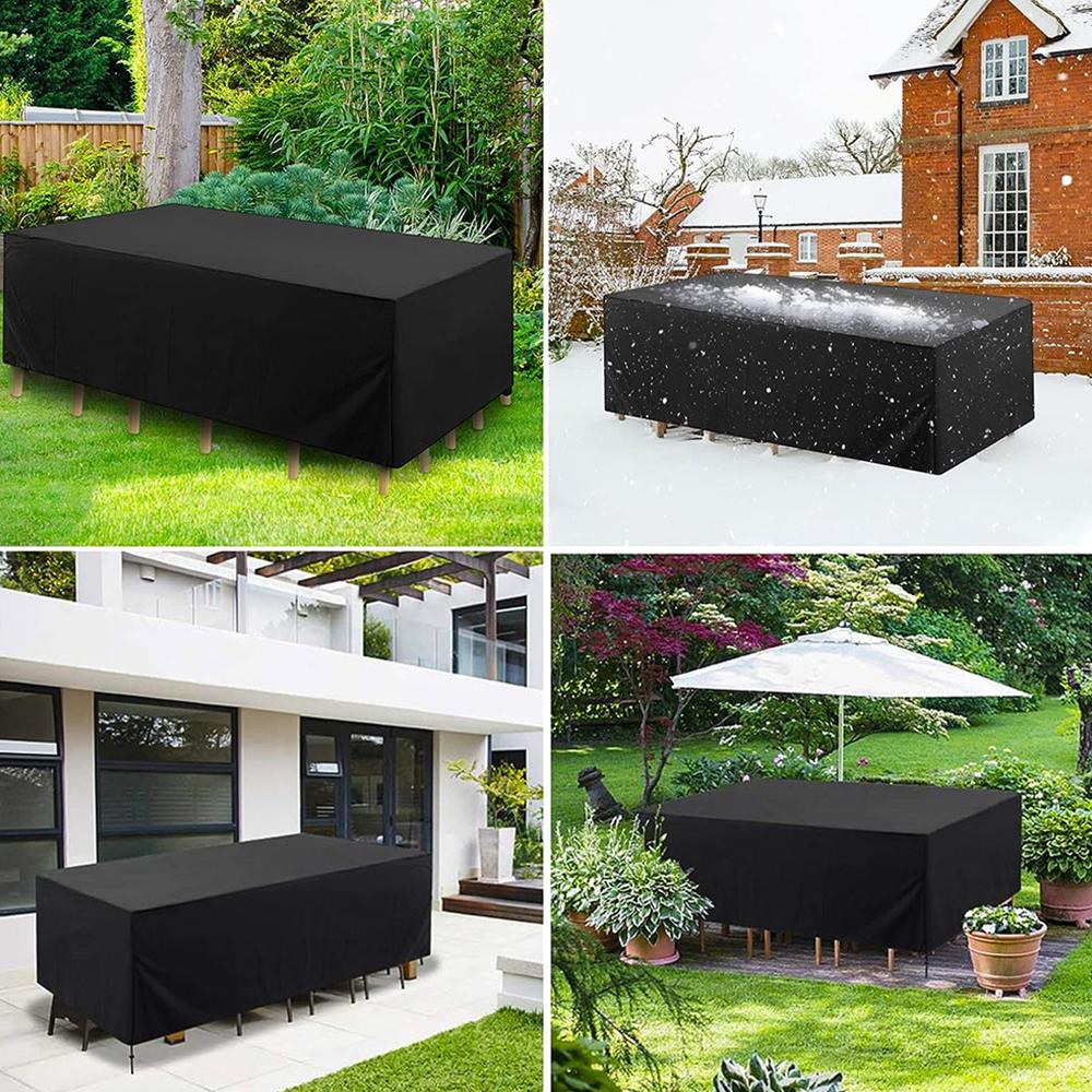 Multi Size Large Outdoor Table Cover Heavy Duty Garden Furniture Protector Windproof Anti UV Durable Cover
