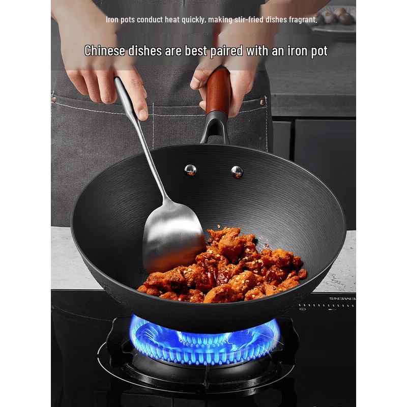 COOKER KING 30cm Traditional Cast Iron Wok