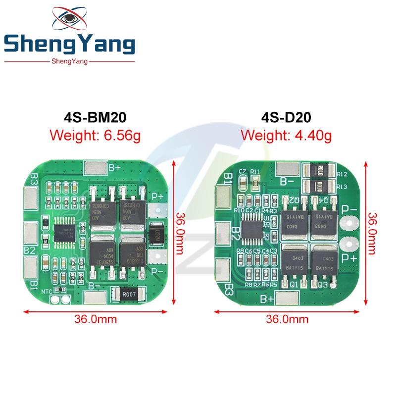 1/5PCS 4S 14.8V / 16.8V 20A peak li-ion BMS PCM battery protection board bms pcm for lithium LicoO2 Limn2O4 18650 li battery